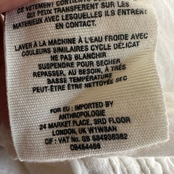 Anthropologie Hei Hei Breakaway Jacket White Cotton Lightweight Coastal Pockets - Picture 10 of 11